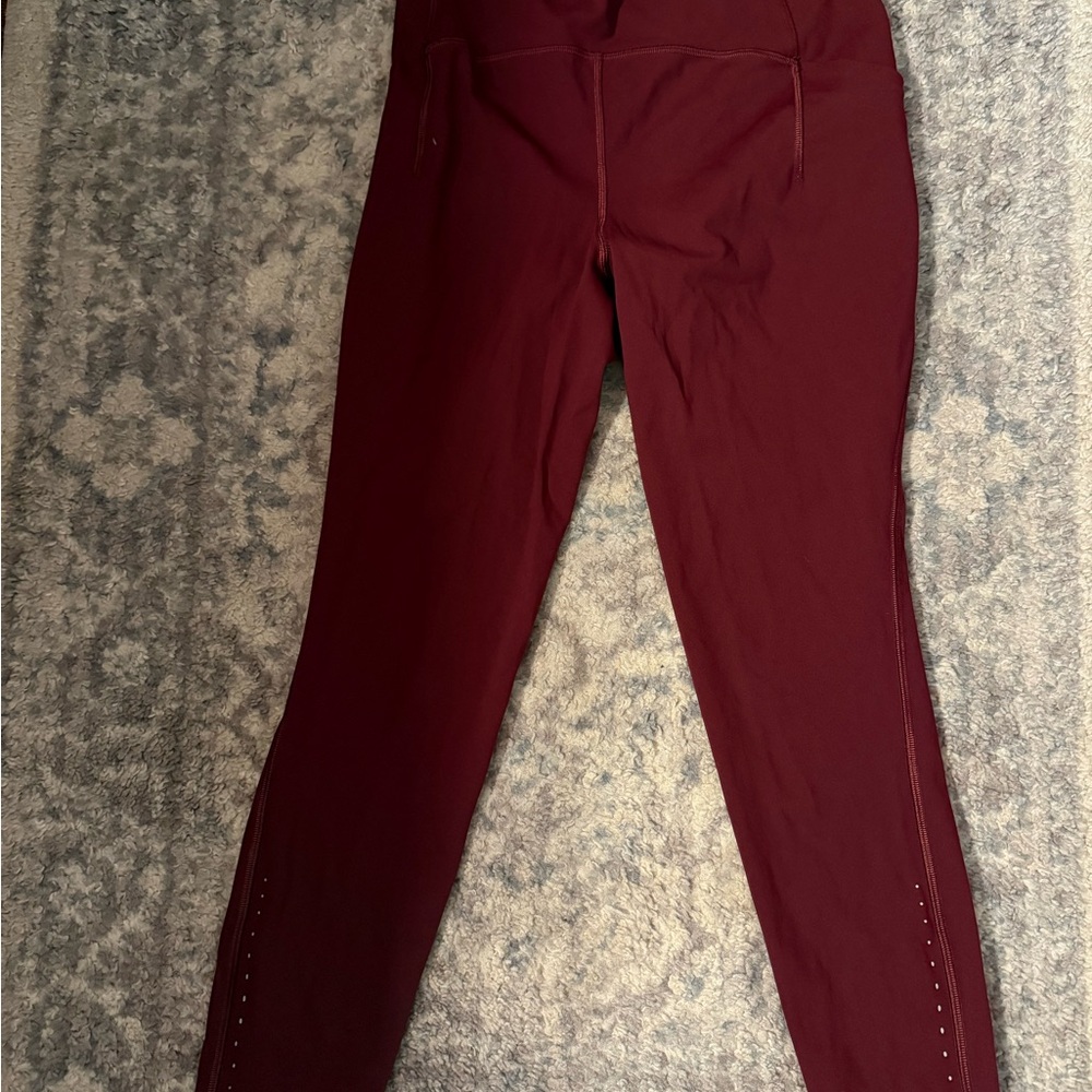 lululemon athletica Burgundy Leggings w/ pockets